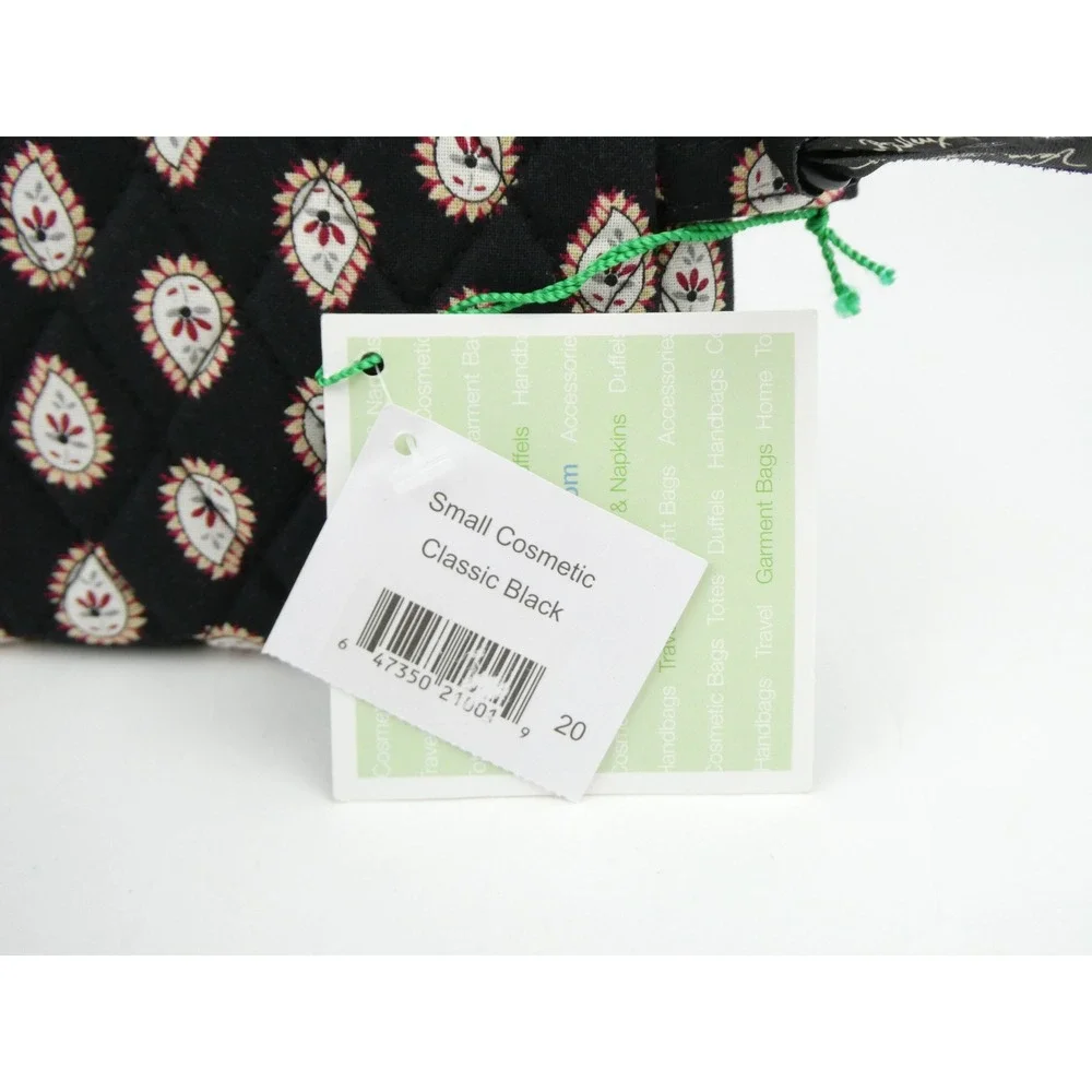 Vera Bradley Classic Black Small Cosmetic Case NWT